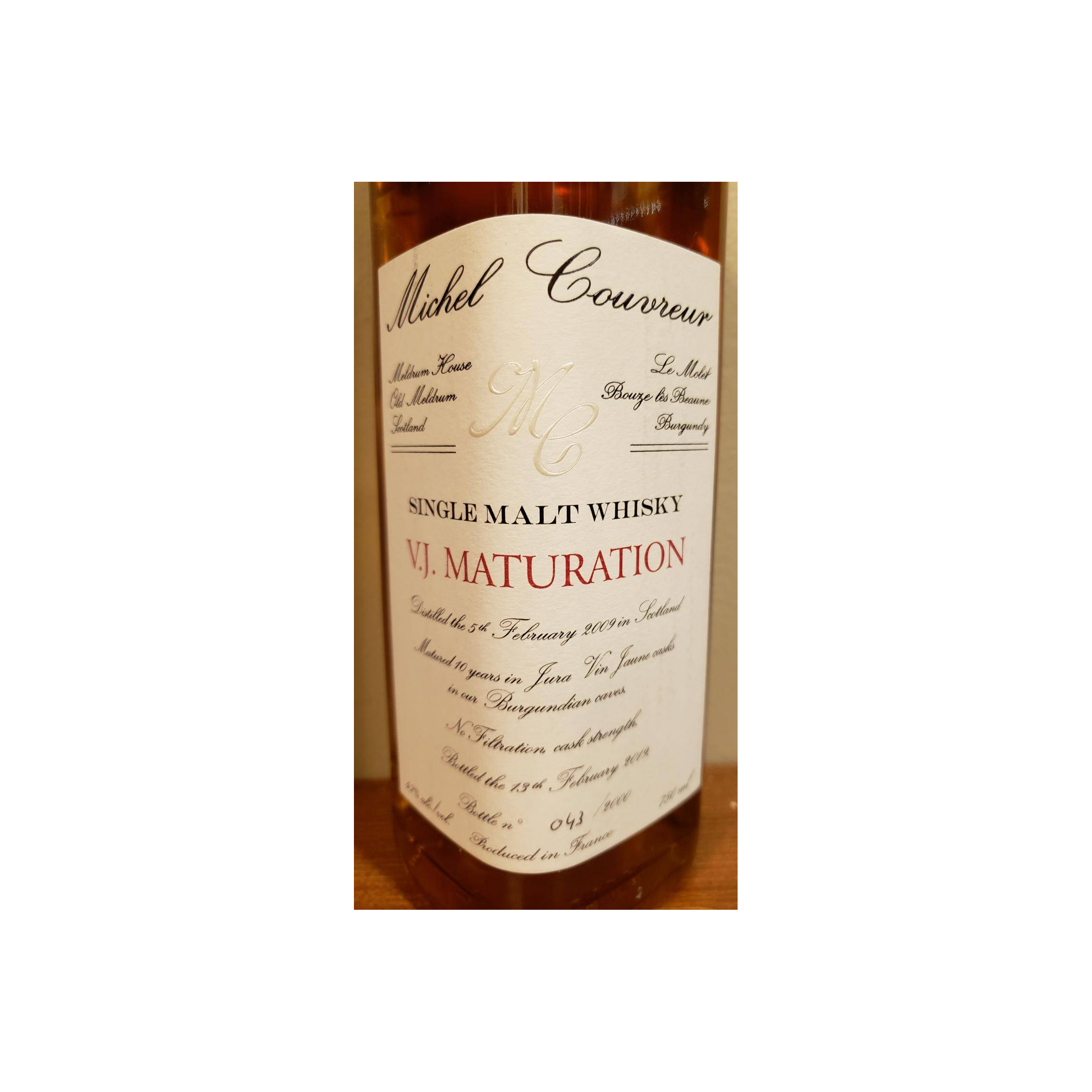 Michel Couvreur 2009 10 Years Single Malt Whisky 2