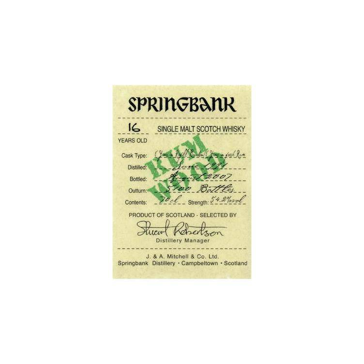 Springbank 1991 16 Years Single Malt Whisky 3