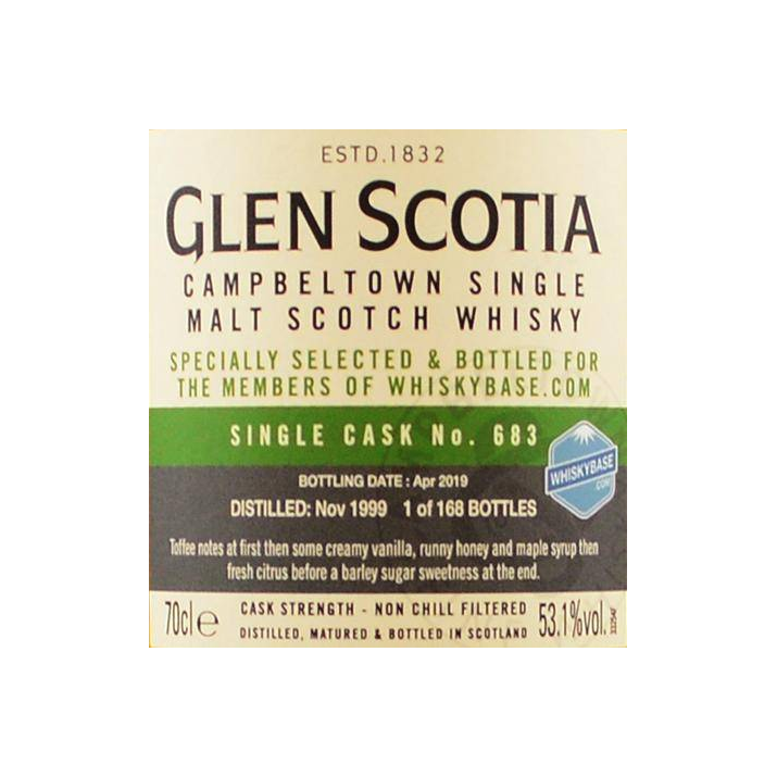 Glen Scotia Single Cask 1999 19 Years Single Malt Whisky 3