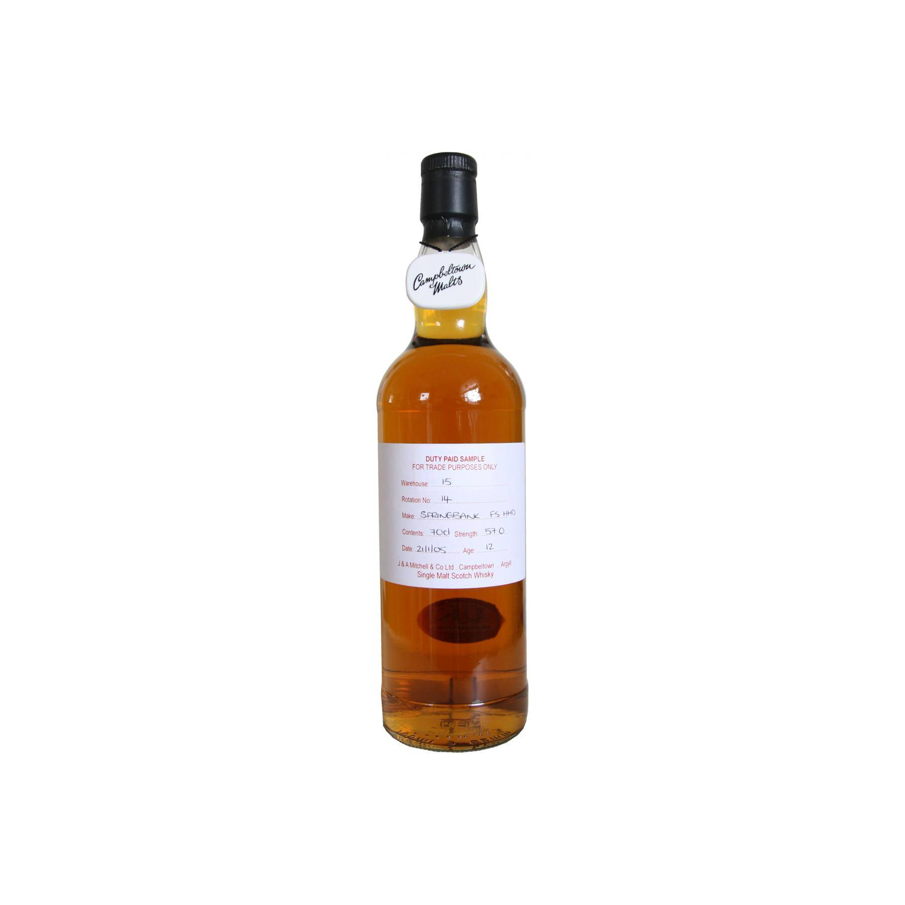 Springbank Duty Paid Sample - For Trade Purposes Only 2005 12 Years Single Malt Whisky