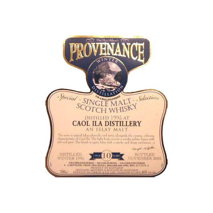 Caol Ila McGibbon's Provenance 1995 10 Years Single Malt Whisky