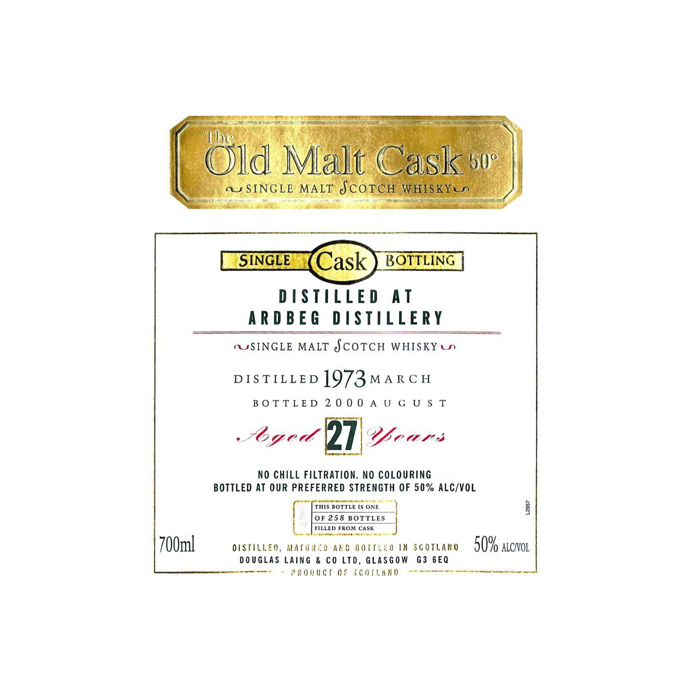 Ardbeg Old Malt Cask 1973 27 Years Single Malt Whisky 3
