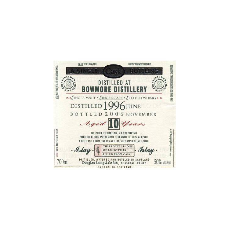Bowmore Old Malt Cask 1996 10 Years Single Malt Whisky 2