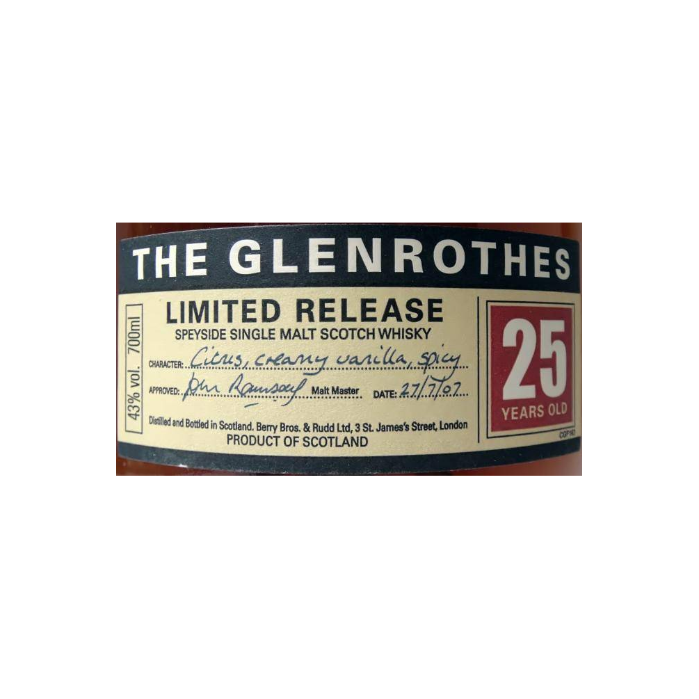 The Glenrothes 25 Years Single Malt Whisky 2