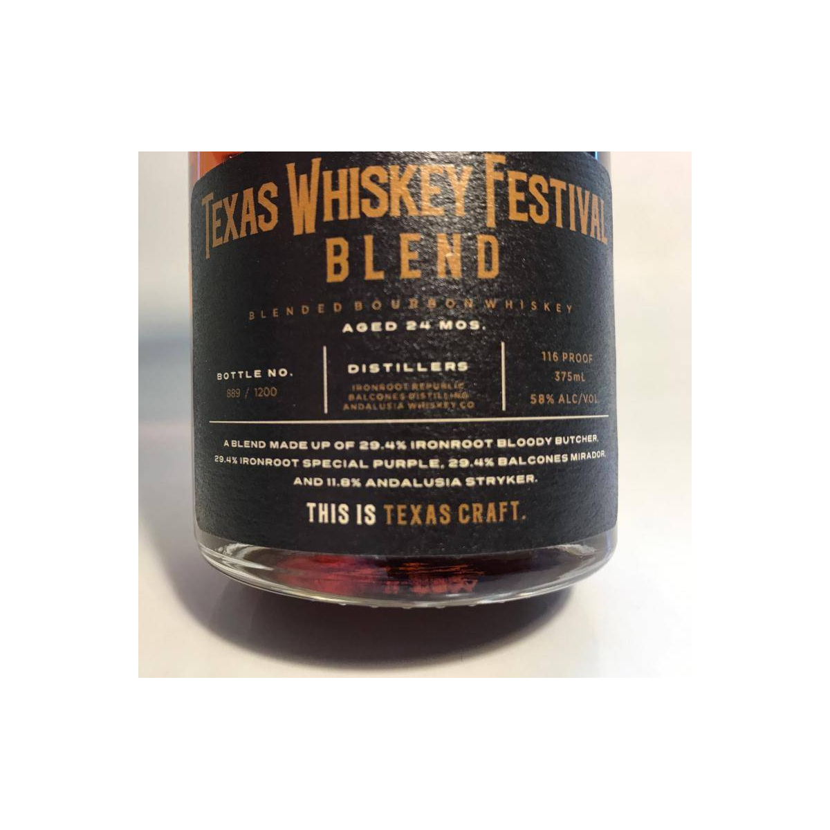 Alliance Series Texas Whiskey Festival Blend CBW 3