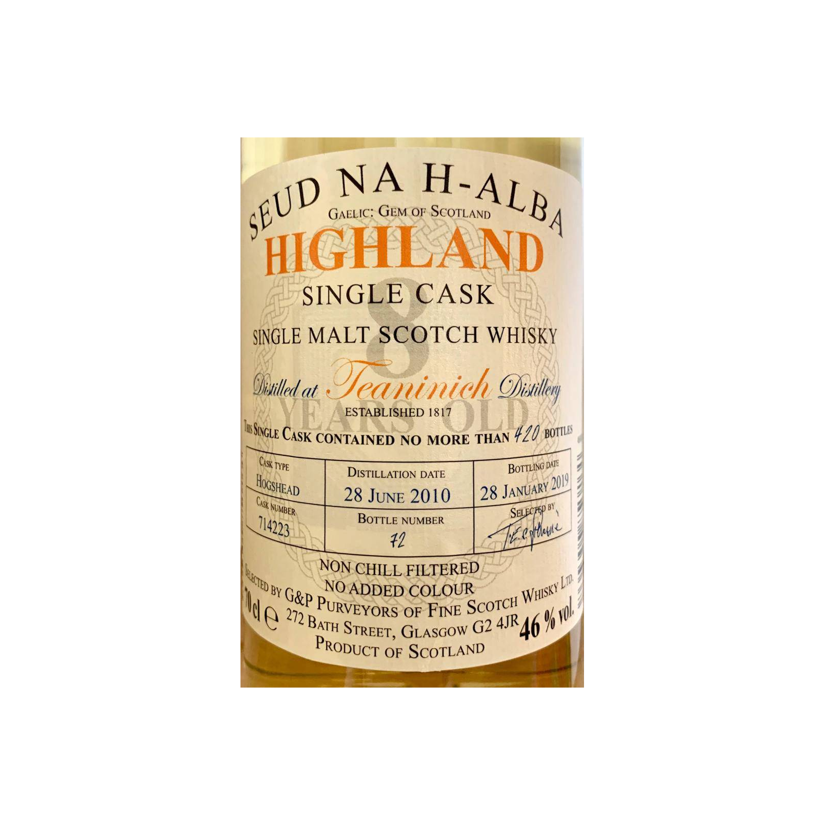 Teaninich 2010 8 Years Single Malt Whisky 2