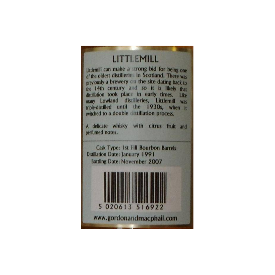 Littlemill Connoisseurs Choice 1991 16 Years Single Malt Whisky 2