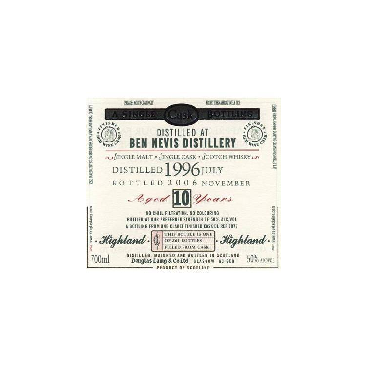 Ben Nevis Old Malt Cask 1996 10 Years Single Malt Whisky