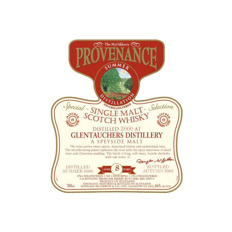 Glentauchers McGibbon's Provenance 2000 8 Years Single Malt Whisky 2
