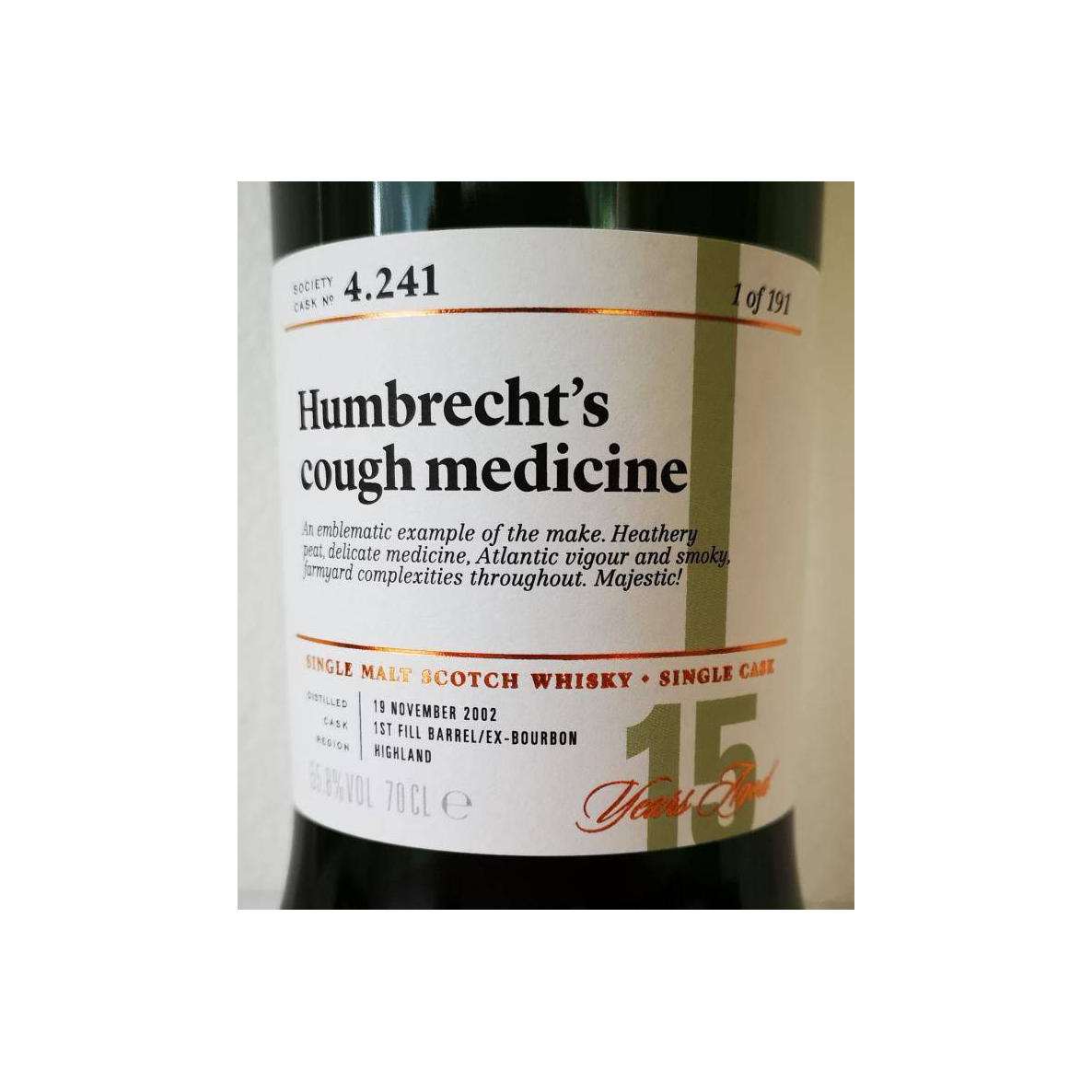 The Scotch Malt Whisky Society 2002 15 Years Single Malt Whisky 2