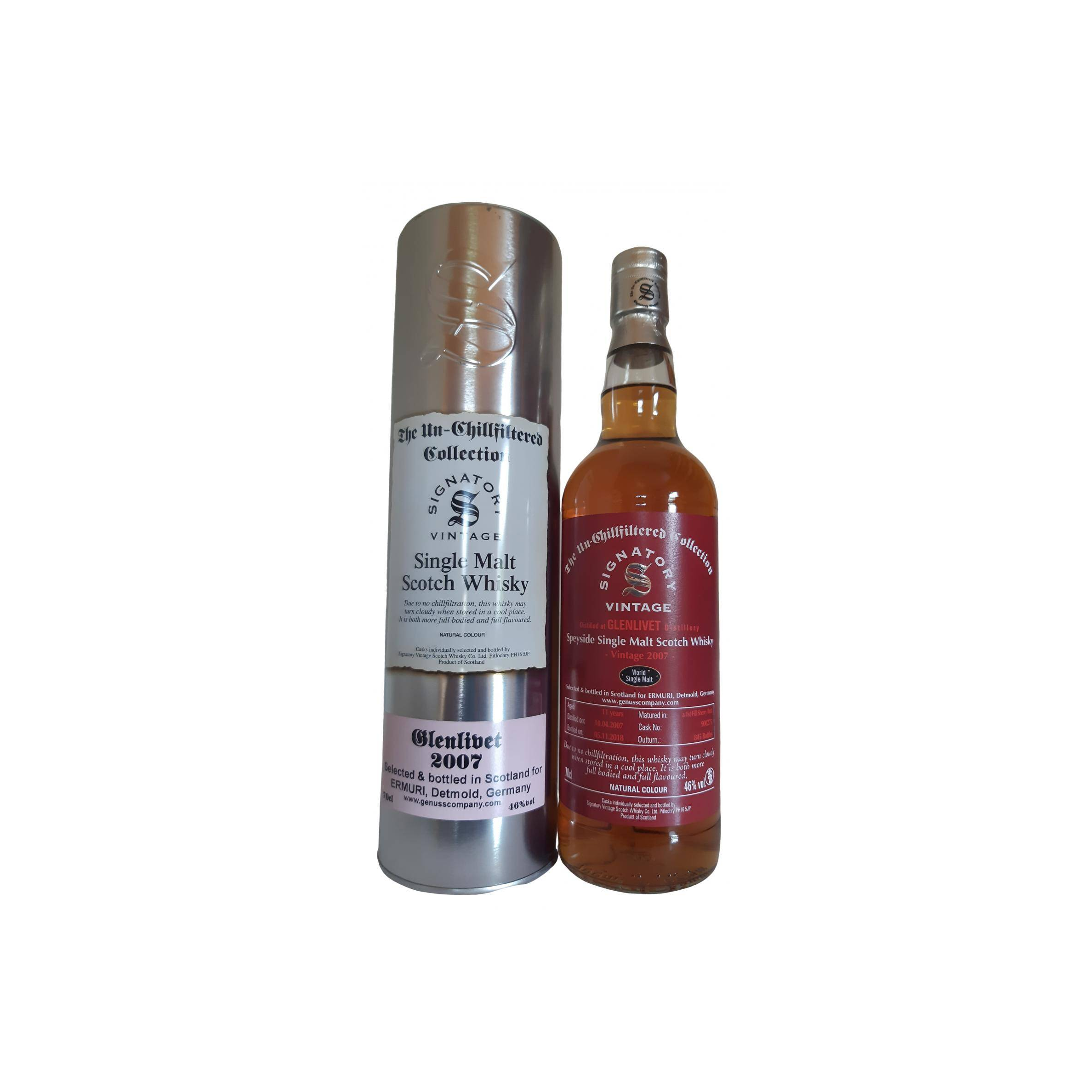 The Glenlivet The Un-Chillfiltered Collection 2007 11 Years Single Malt Whisky 2