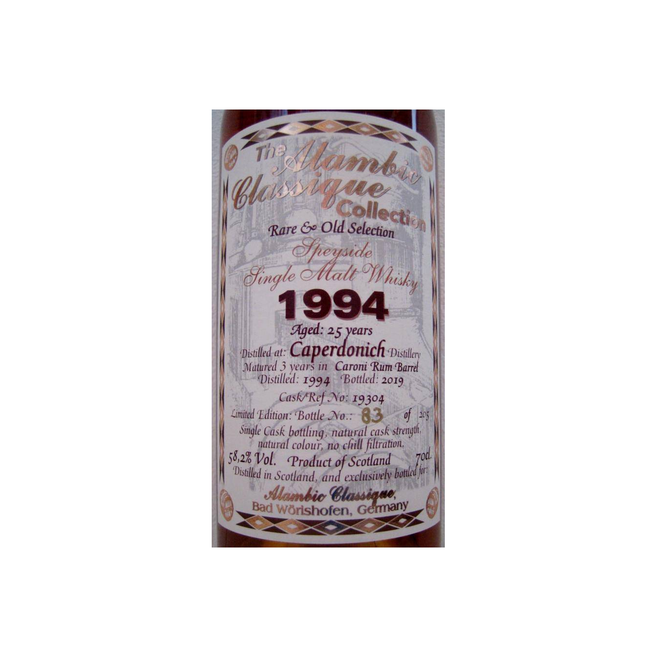 Caperdonich 1994 25 Years Single Malt Whisky 3