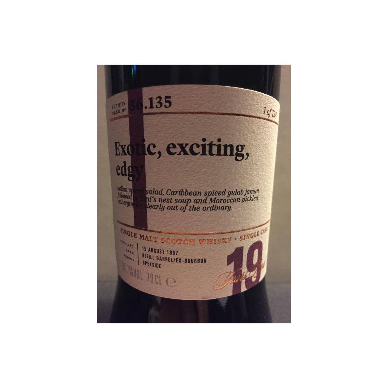 The Scotch Malt Whisky Society 1997 19 Years Single Malt Whisky 2