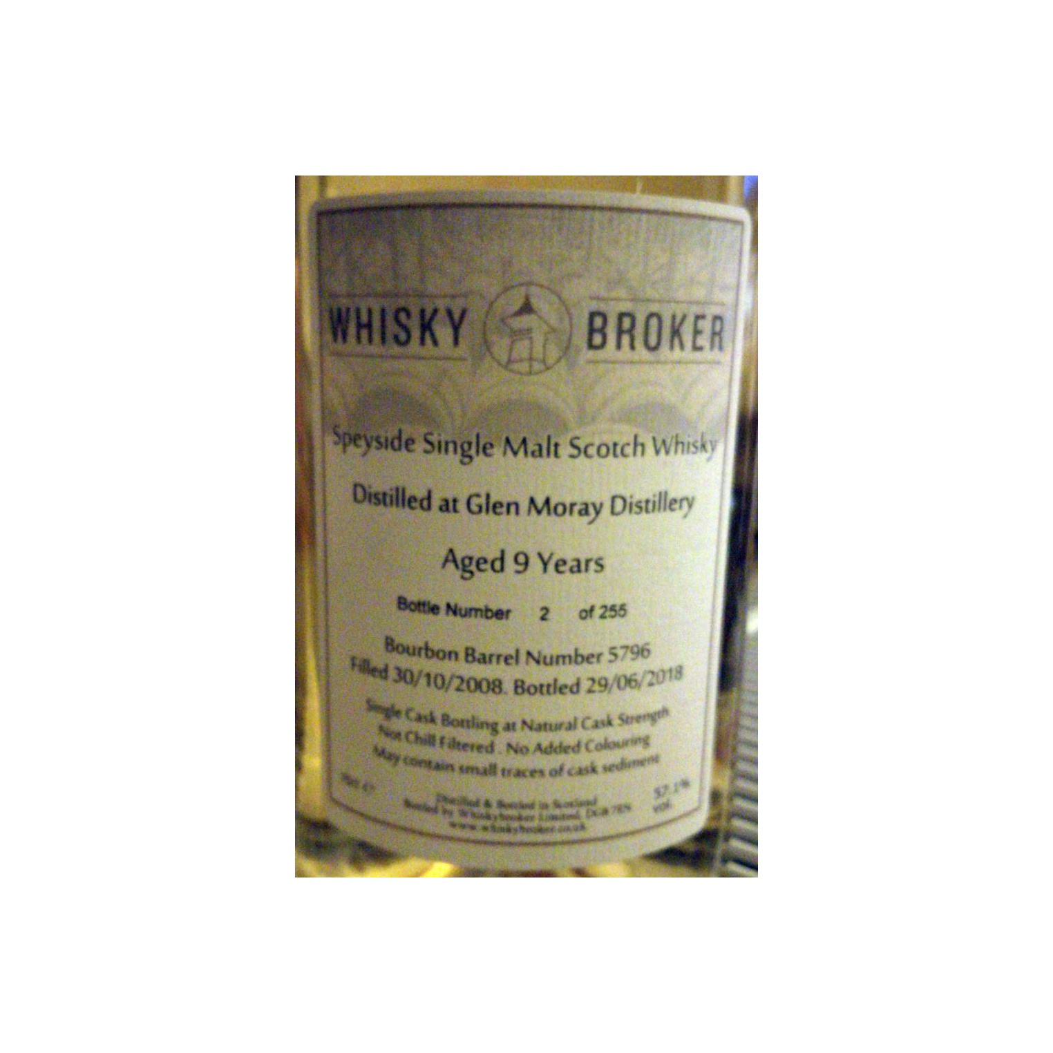 Glen Moray 2008 9 Years Single Malt Whisky