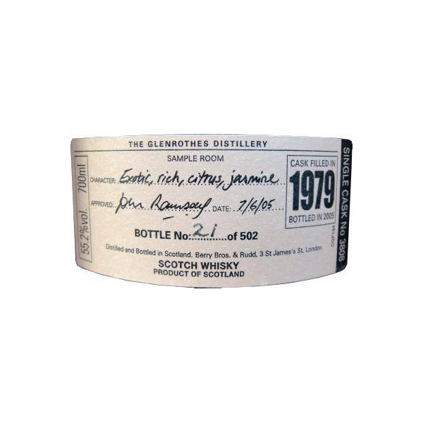 The Glenrothes Single Cask 1979 26 Years Single Malt Whisky 3