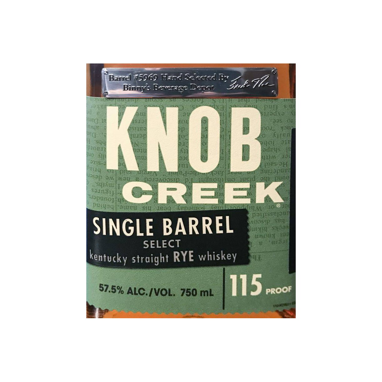 Knob Creek 2012 5 Years Rye Whisky
