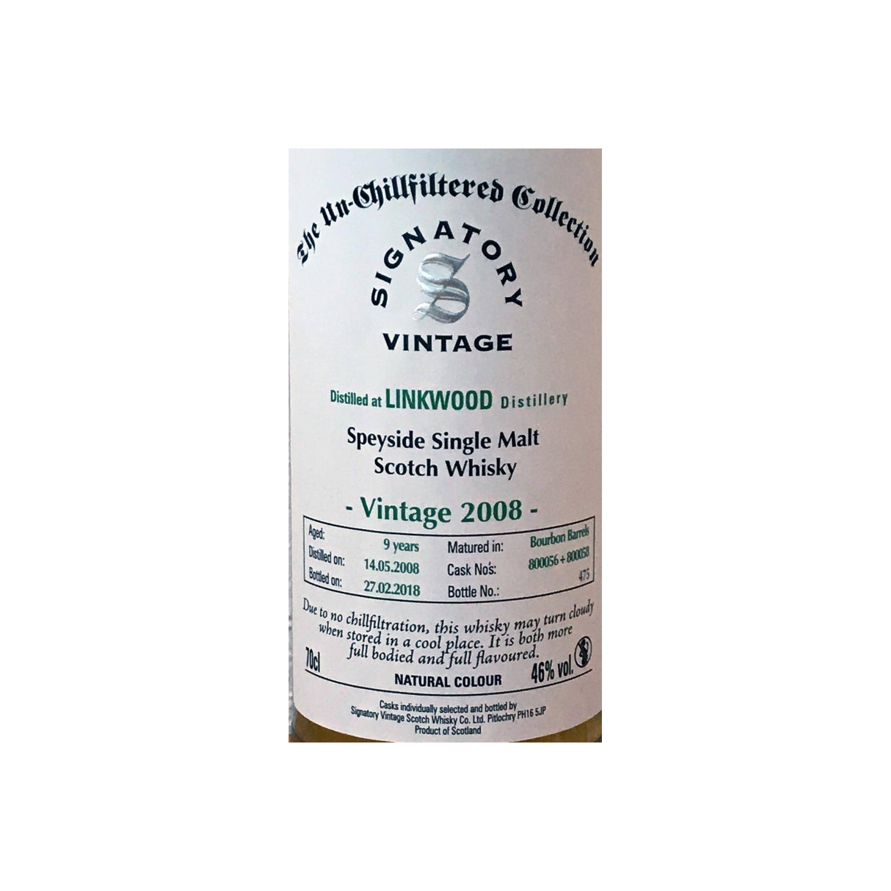 Linkwood The Un-Chillfiltered Collection 2008 9 Years Single Malt Whisky 3