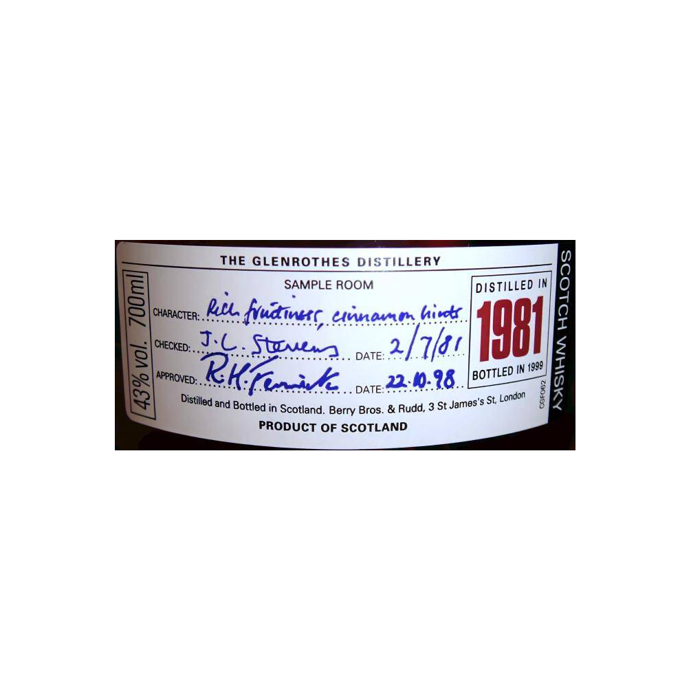 The Glenrothes 1981 18 Years Single Malt Whisky 2