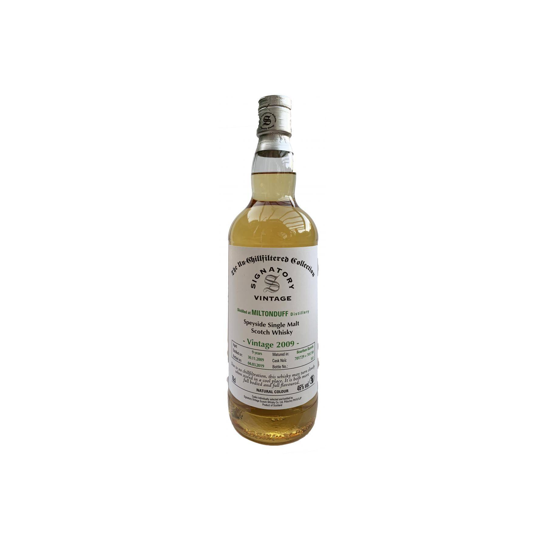 Miltonduff The Un-Chillfiltered Collection 2009 9 Years Single Malt Whisky