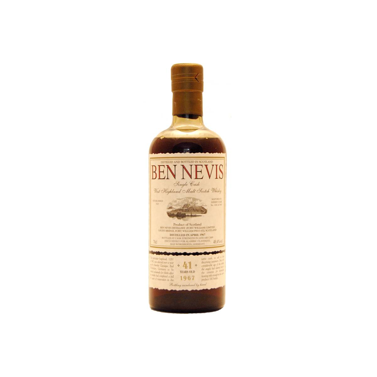 Ben Nevis 1967 41 Years Single Malt Whisky