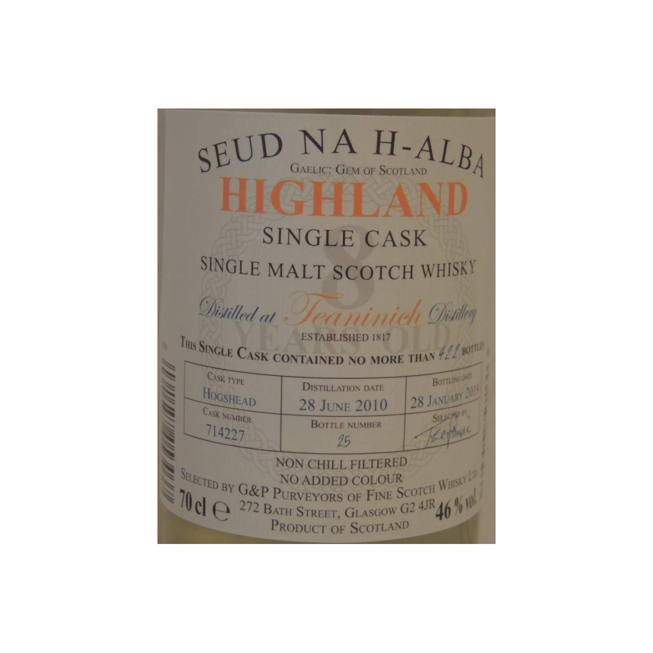 Teaninich 2010 8 Years Single Malt Whisky 3