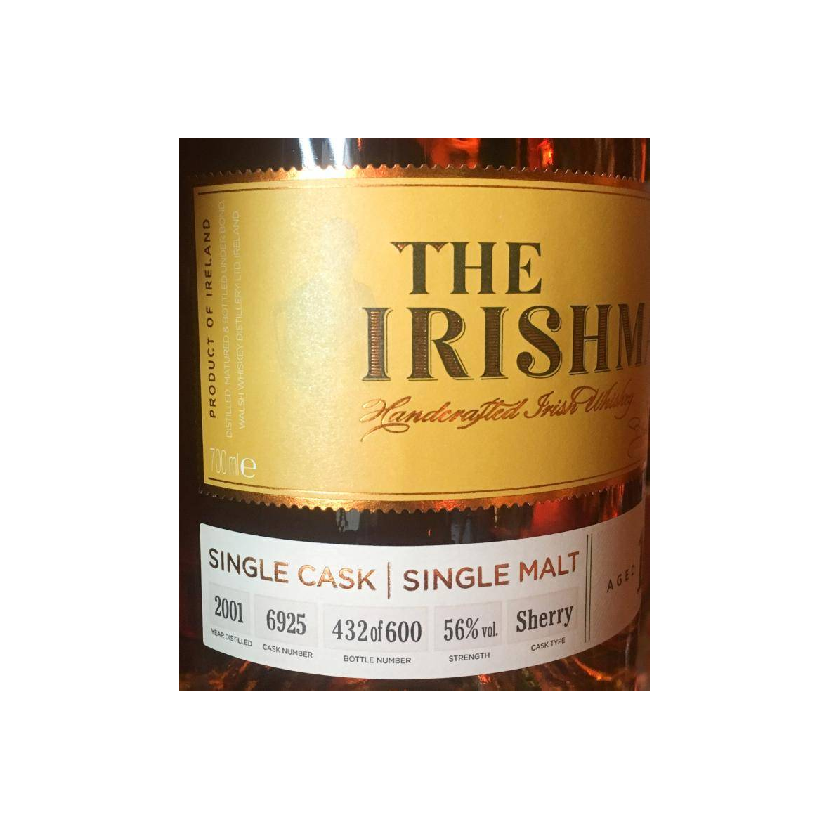 The Irishman Single Cask 2001 17 Years Single Malt Whisky 2