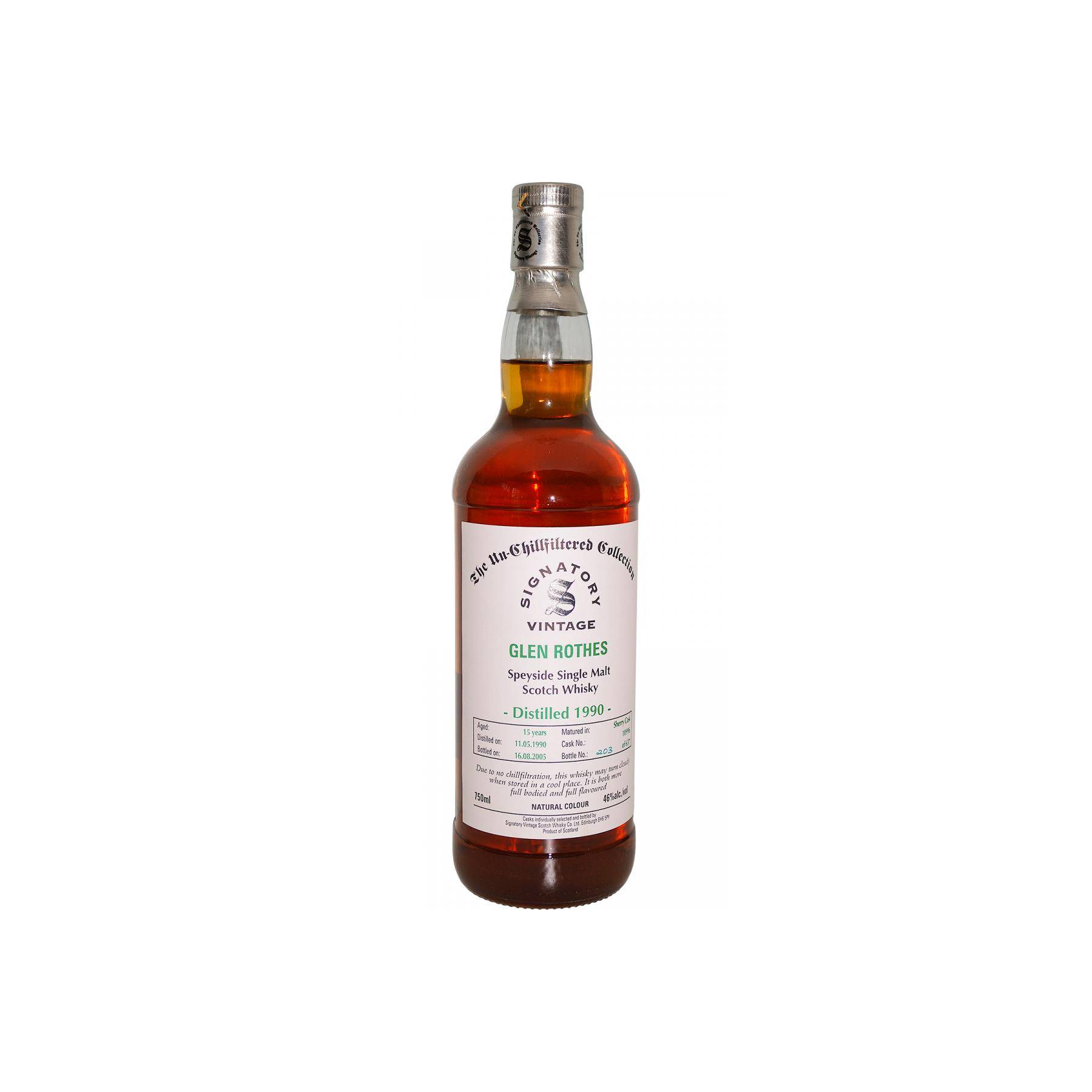 The Glenrothes The Un-Chillfiltered Collection 1990 15 Years Single Malt Whisky