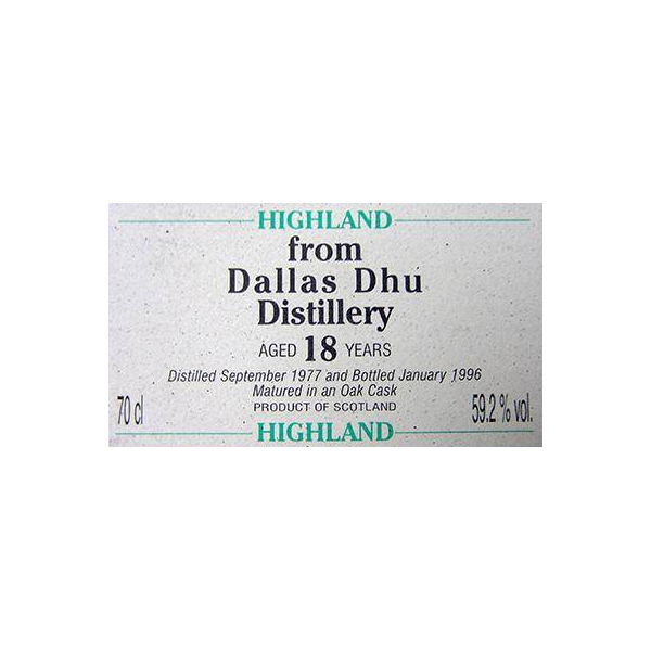 Dallas Dhu Authentic Collection 1977 18 Years Single Malt Whisky 2