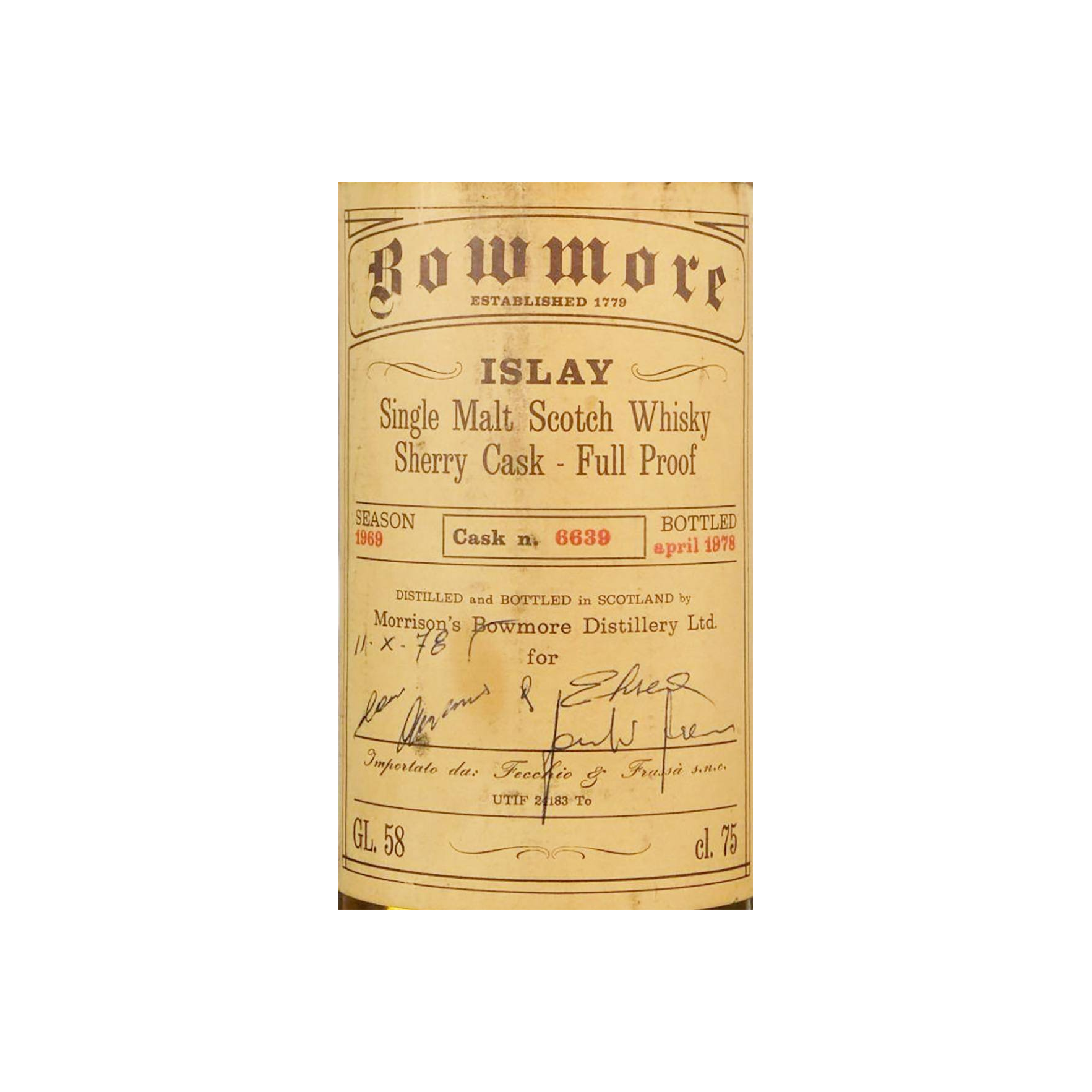 Bowmore 1969 8 Years Single Malt Whisky 3
