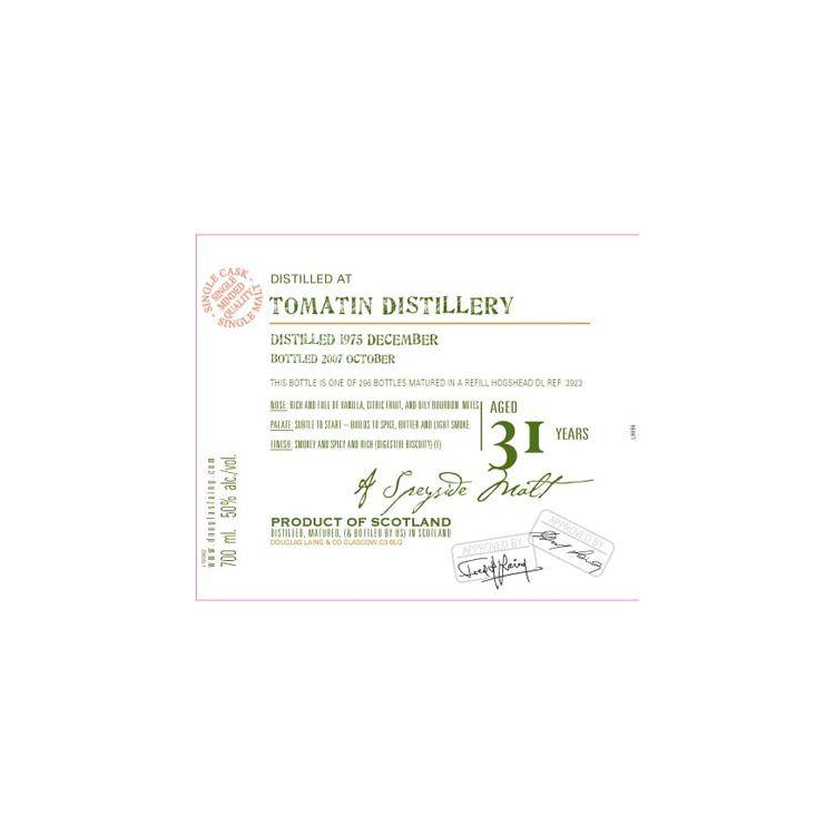 Tomatin Old Malt Cask 1975 31 Years Single Malt Whisky 2
