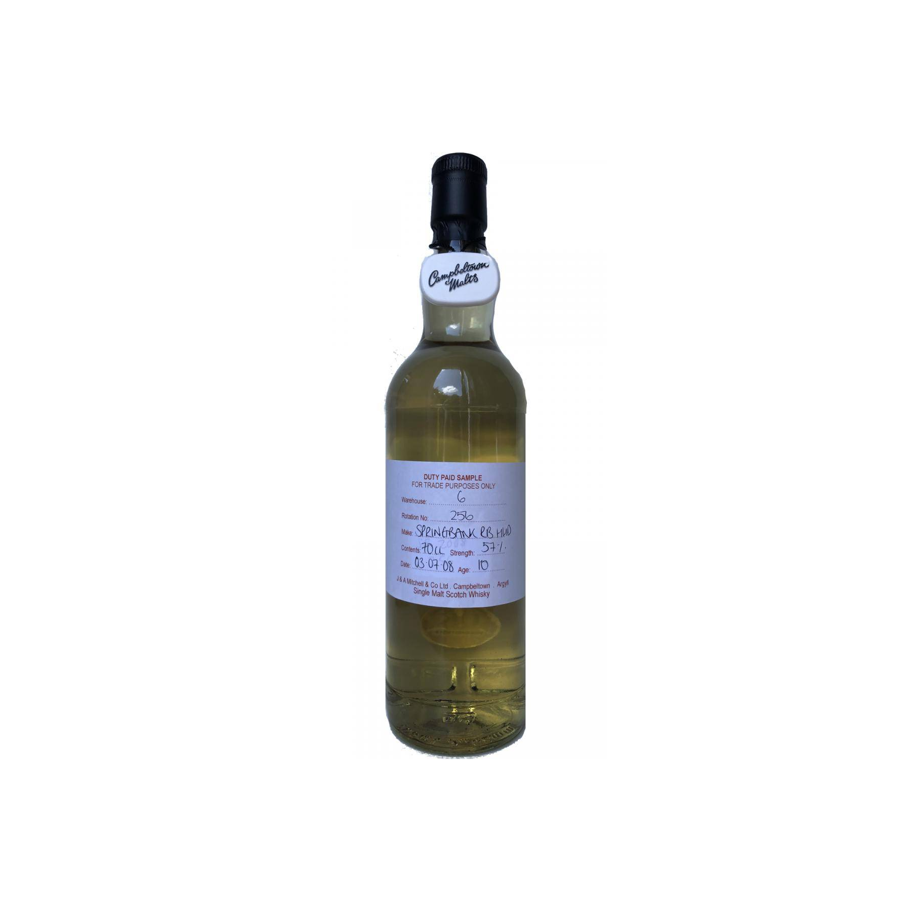 Springbank Duty Paid Sample - For Trade Purposes Only 2008 10 Years Single Malt Whisky