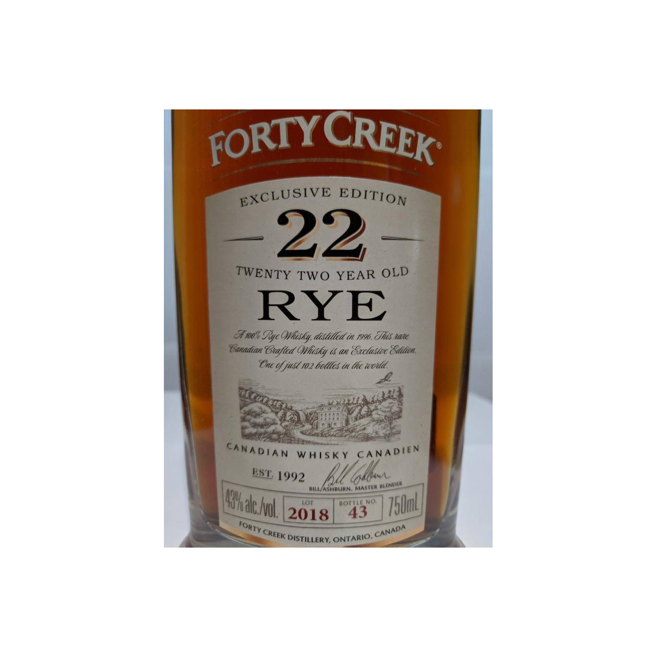 Forty Creek 1996 22 Years Rye Whisky 3