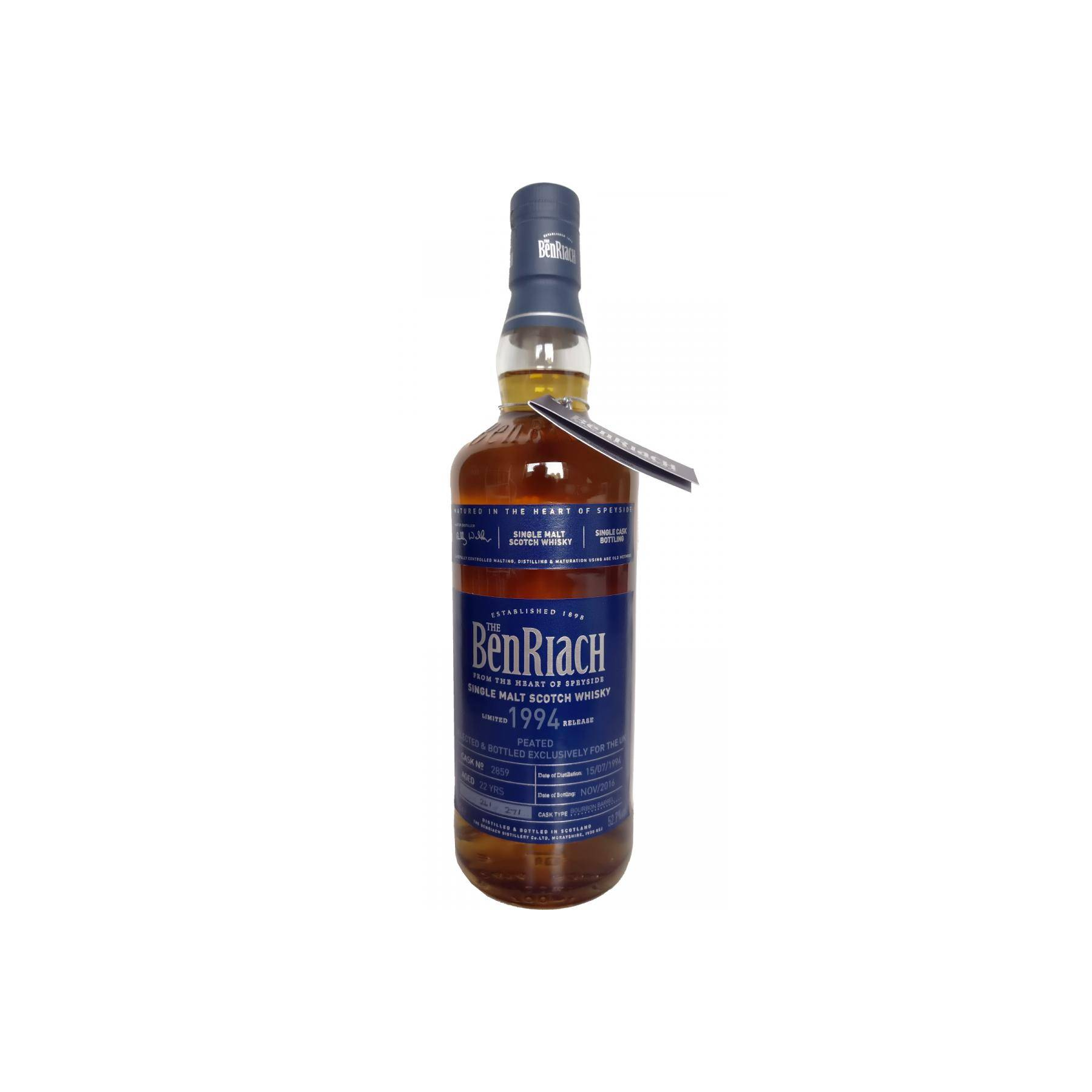 BenRiach Individual Cask Bottling 1994 22 Years Single Malt Whisky
