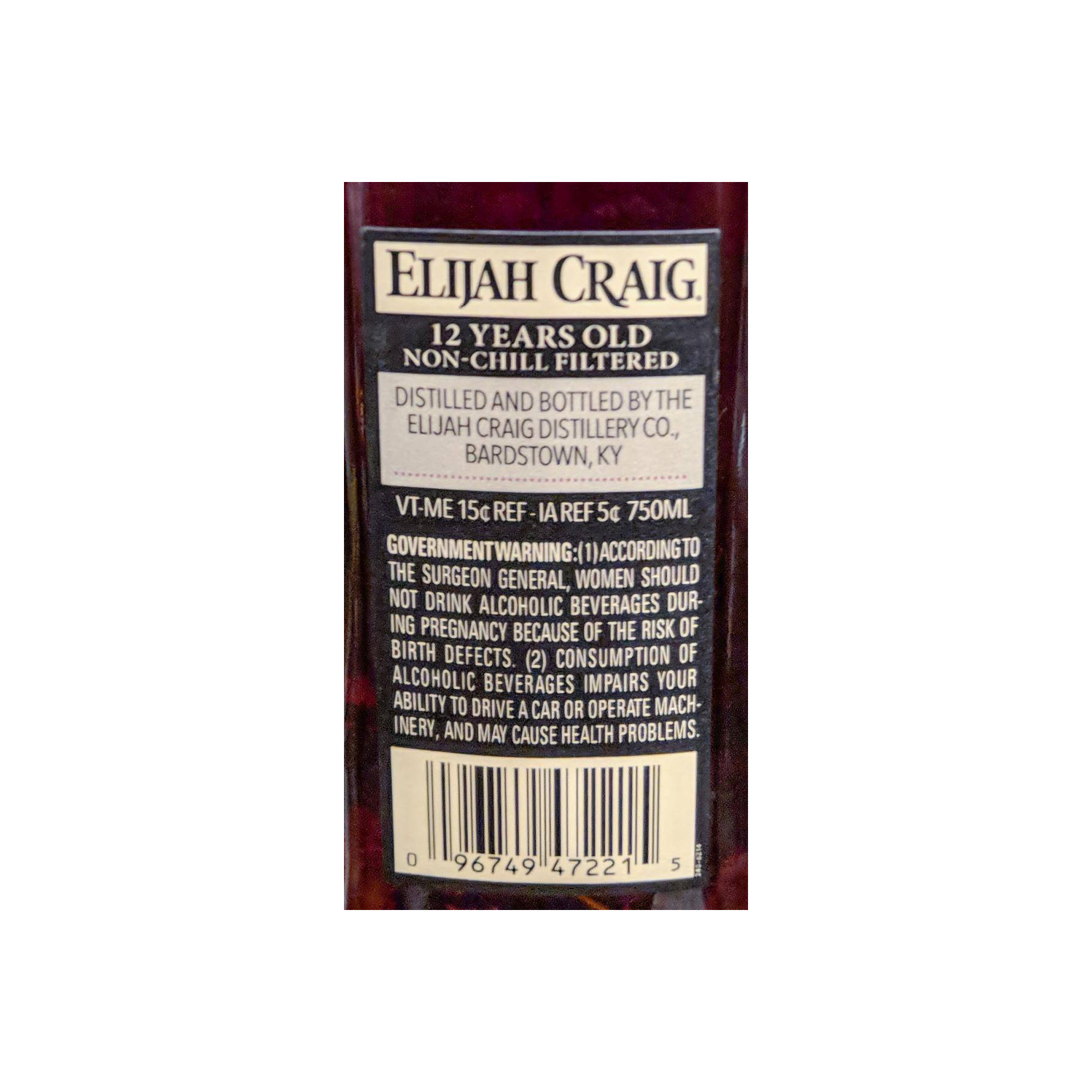 Elijah Craig 12 Years Bourbon Whisky 2