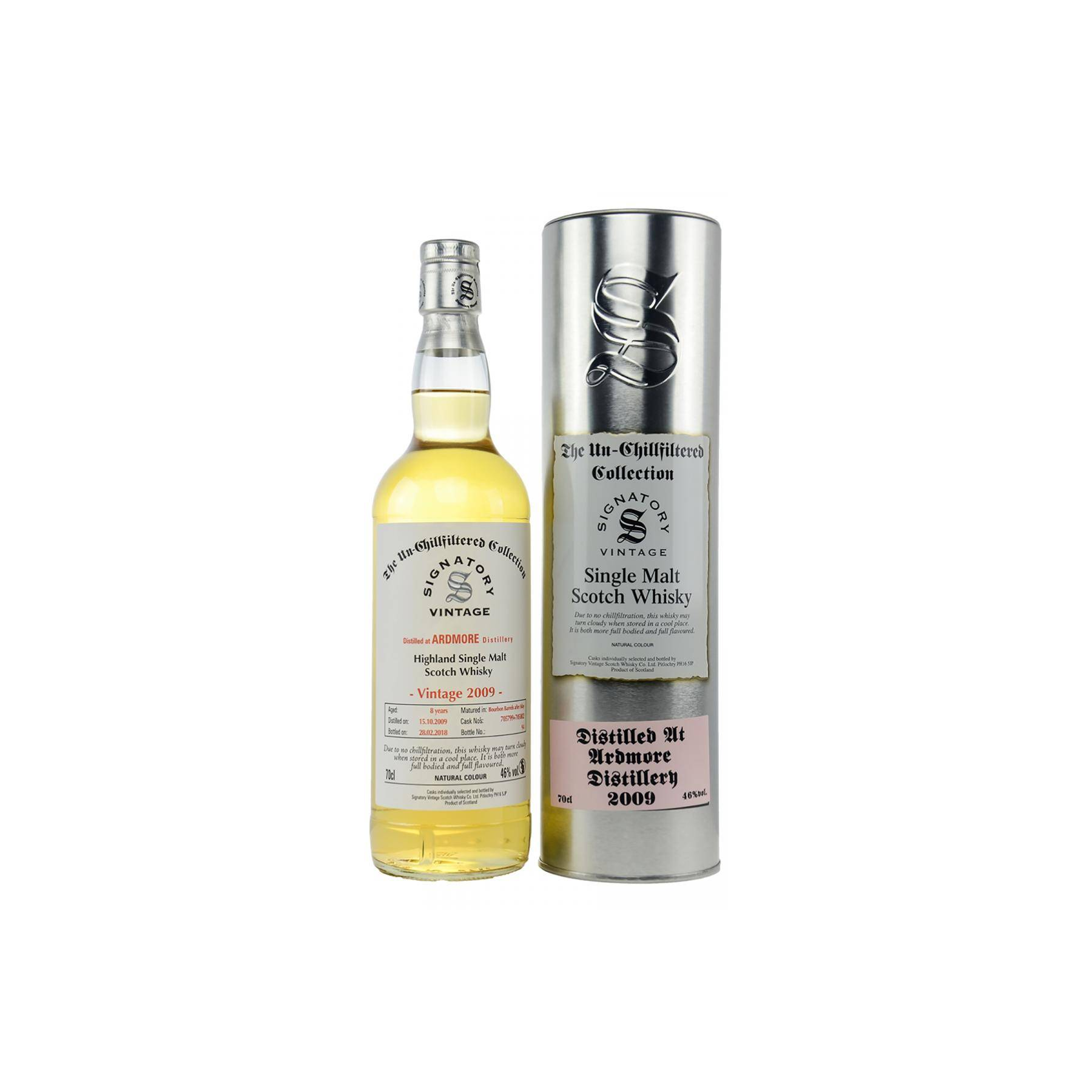 Ardmore The Un-Chillfiltered Collection 2009 8 Years Single Malt Whisky 2