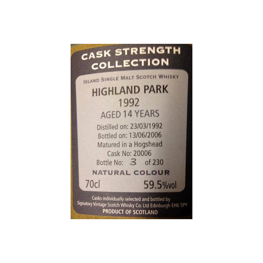 Highland Park Cask Strength Collection 1992 14 Years Single Malt Whisky 2