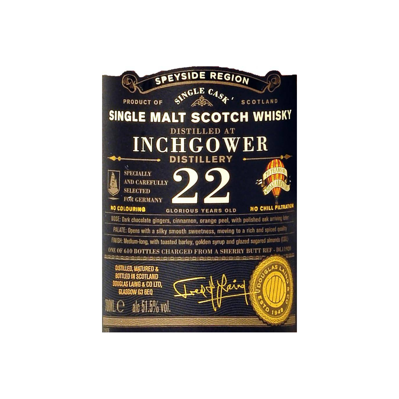Inchgower Old Particular 1996 22 Years Single Malt Whisky 3