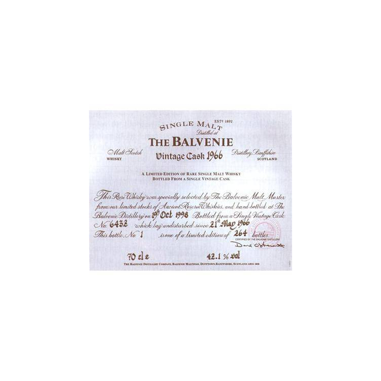 The Balvenie 1966 32 Years Single Malt Whisky 2