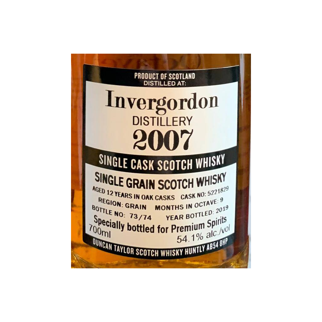 Invergordon The Octave 2007 12 Years Single Grain Whisky