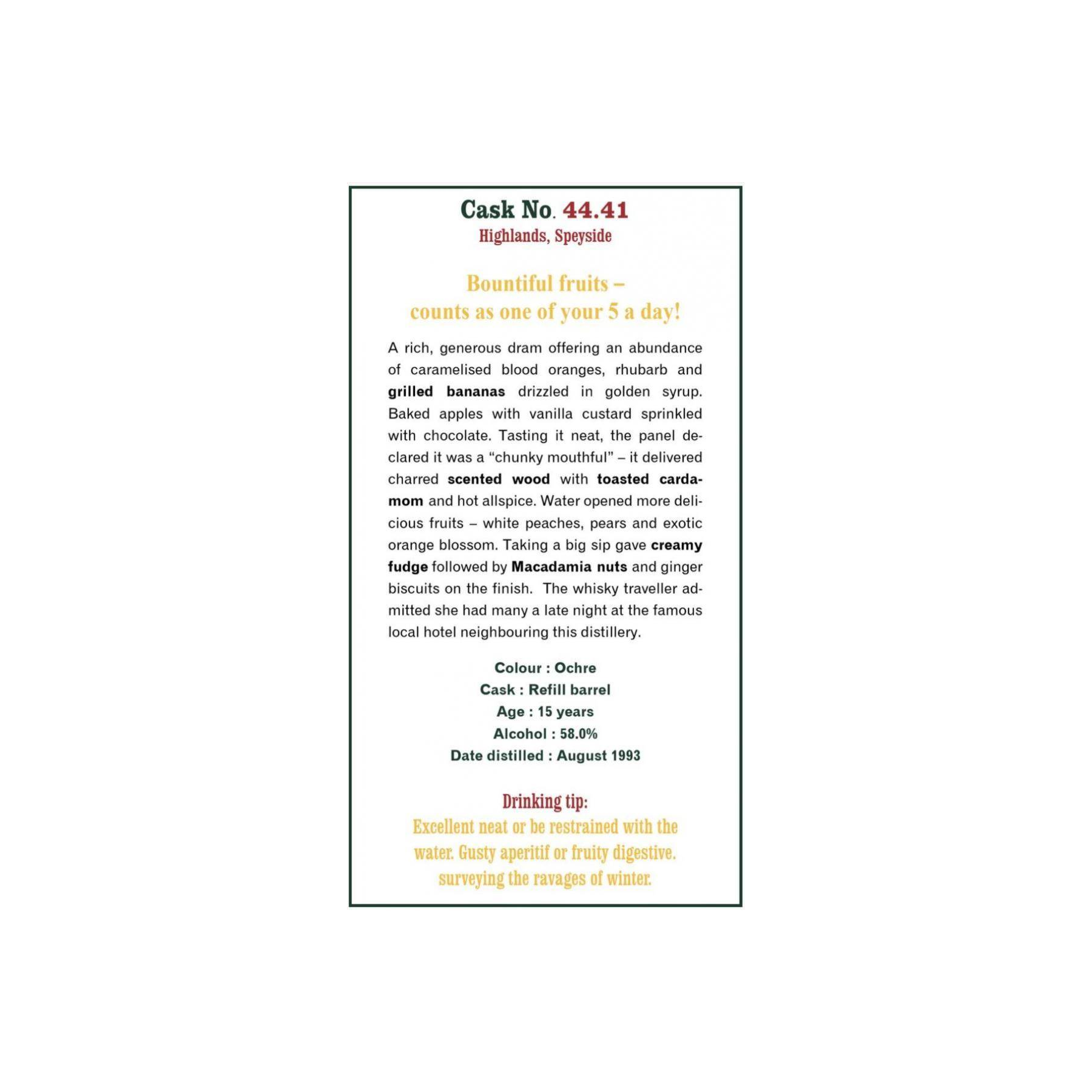 The Scotch Malt Whisky Society 1993 15 Years Single Malt Whisky
