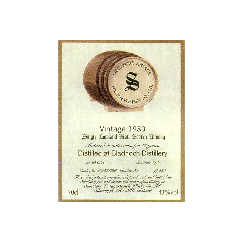 Bladnoch Vintage Collection 1980 17 Years Single Malt Whisky 2