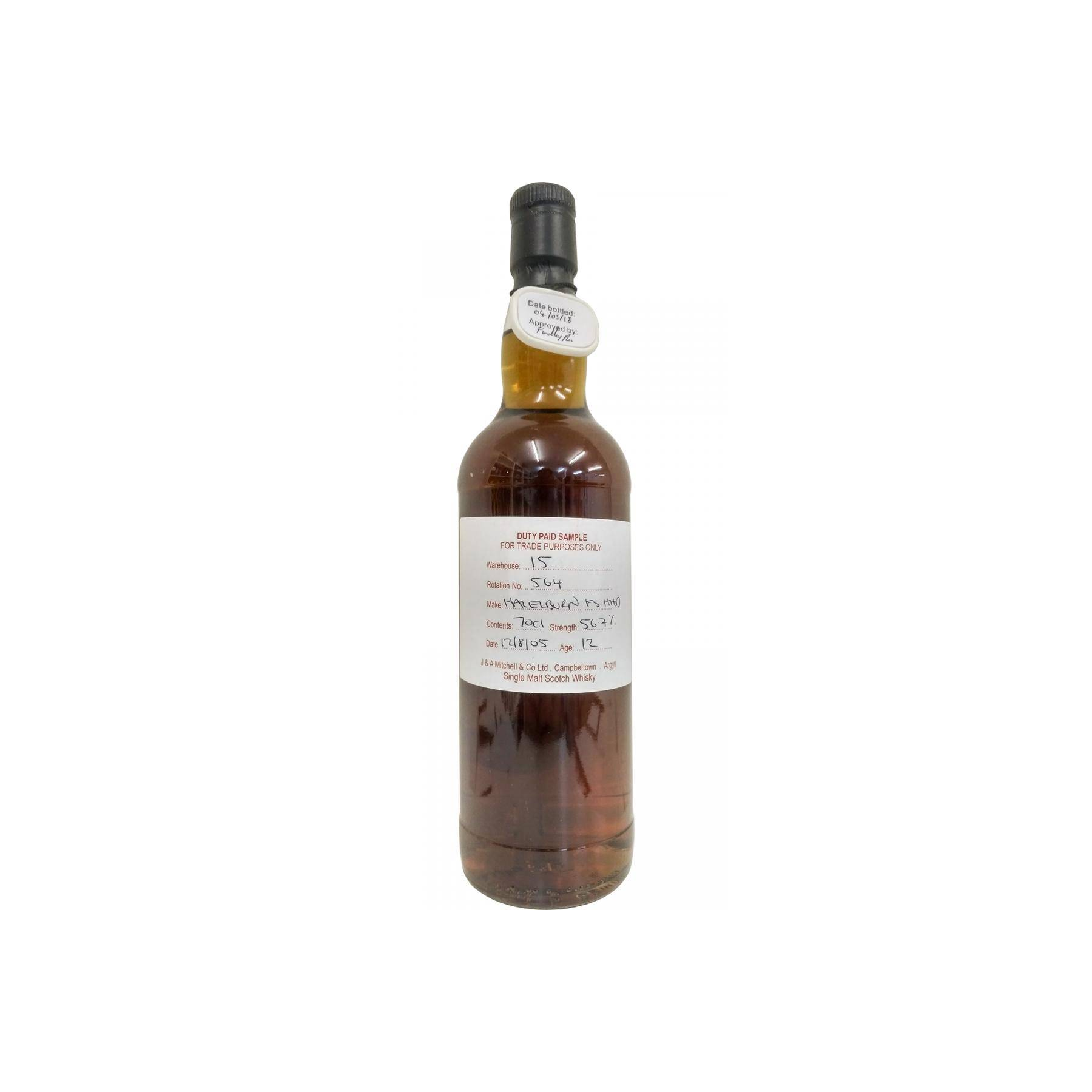 Hazelburn Duty Paid Sample - For Trade Purposes Only 2005 12 Years Single Malt Whisky