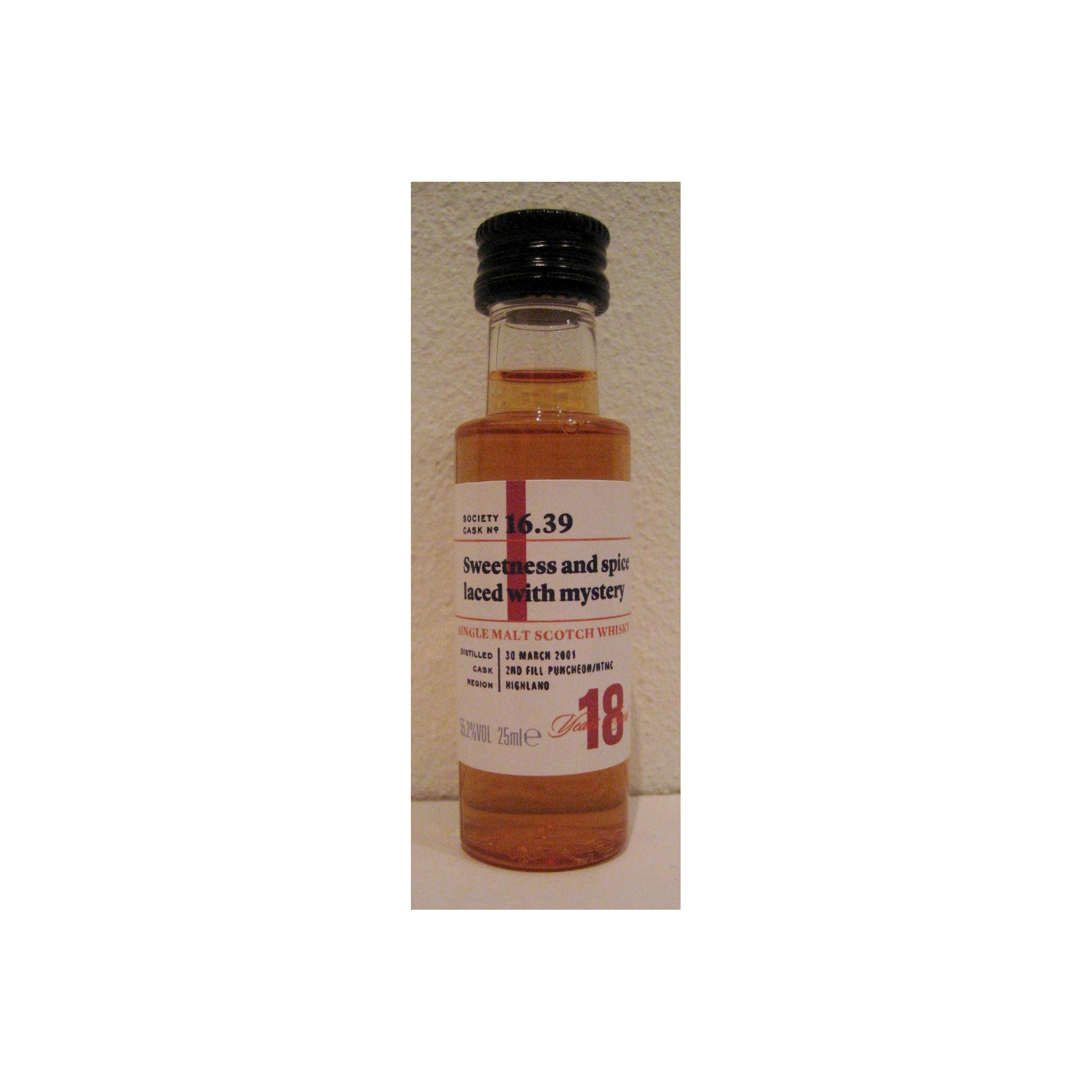 The Scotch Malt Whisky Society 2001 18 Years Single Malt Whisky