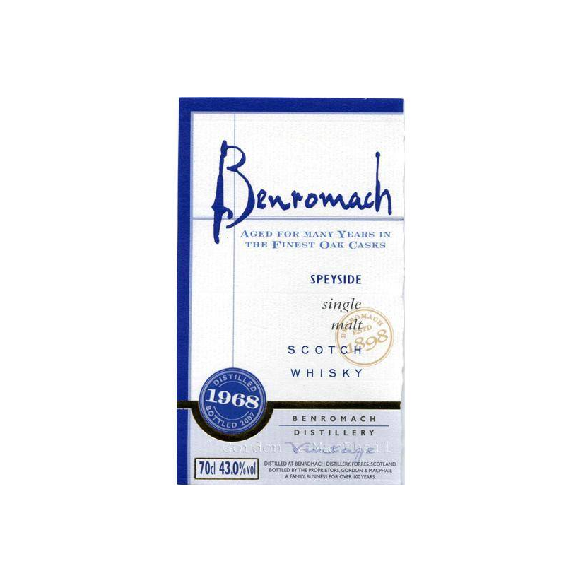 Benromach 1968 39 Years Single Malt Whisky