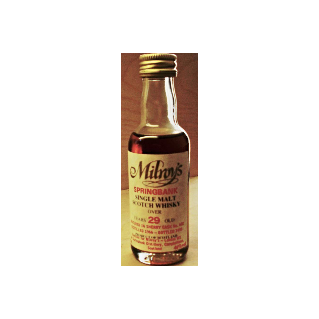 Springbank Miniature 1966 29 Years Single Malt Whisky
