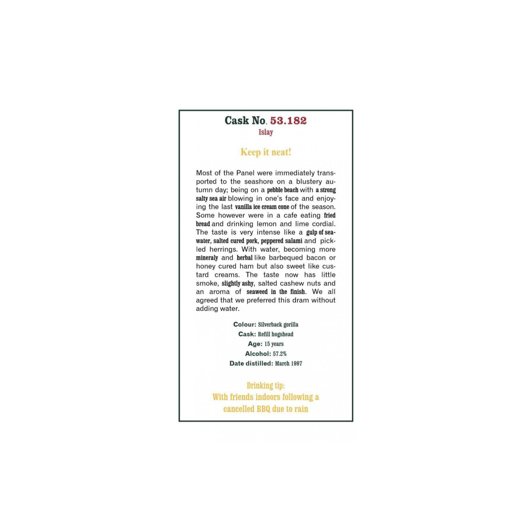 The Scotch Malt Whisky Society 1997 15 Years Single Malt Whisky