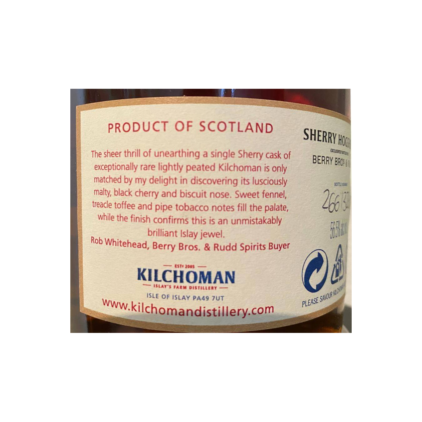 Kilchoman 2012 7 Years Single Malt Whisky 2
