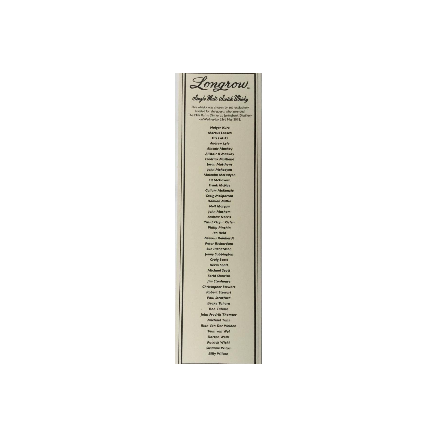Longrow 18 Years Single Malt Whisky 3