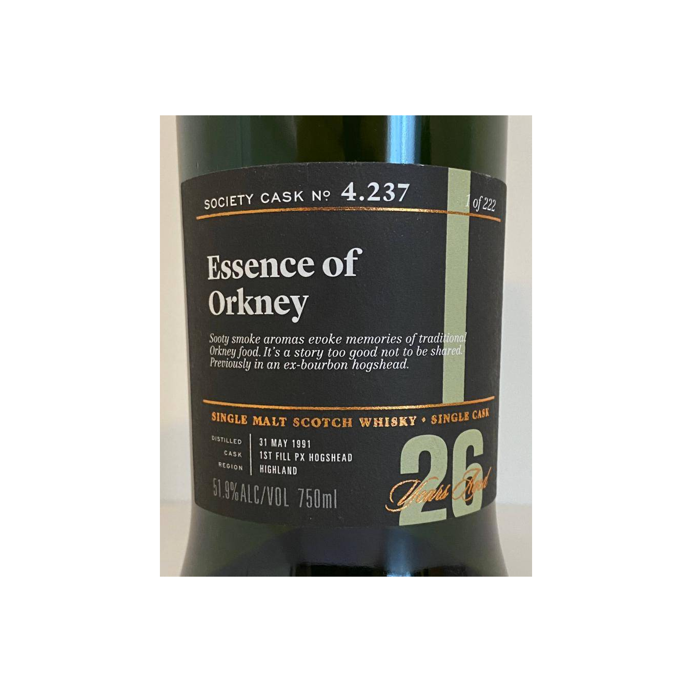 The Scotch Malt Whisky Society 1991 26 Years Single Malt Whisky 2
