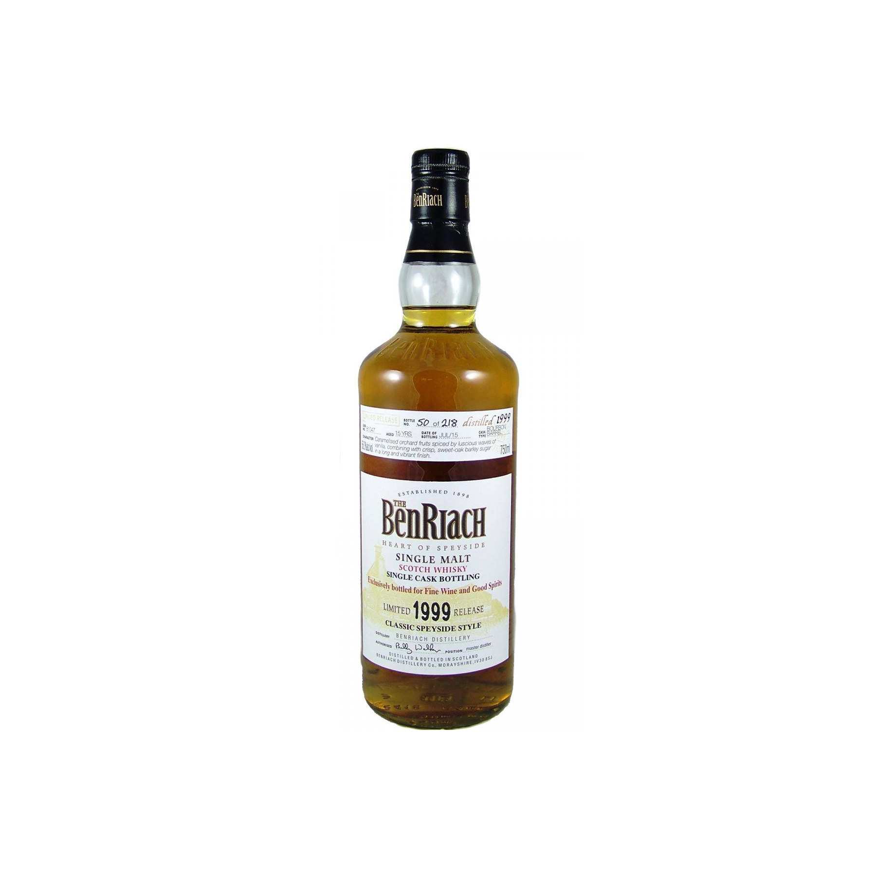 BenRiach Individual Cask Bottling 1999 15 Years Single Malt Whisky